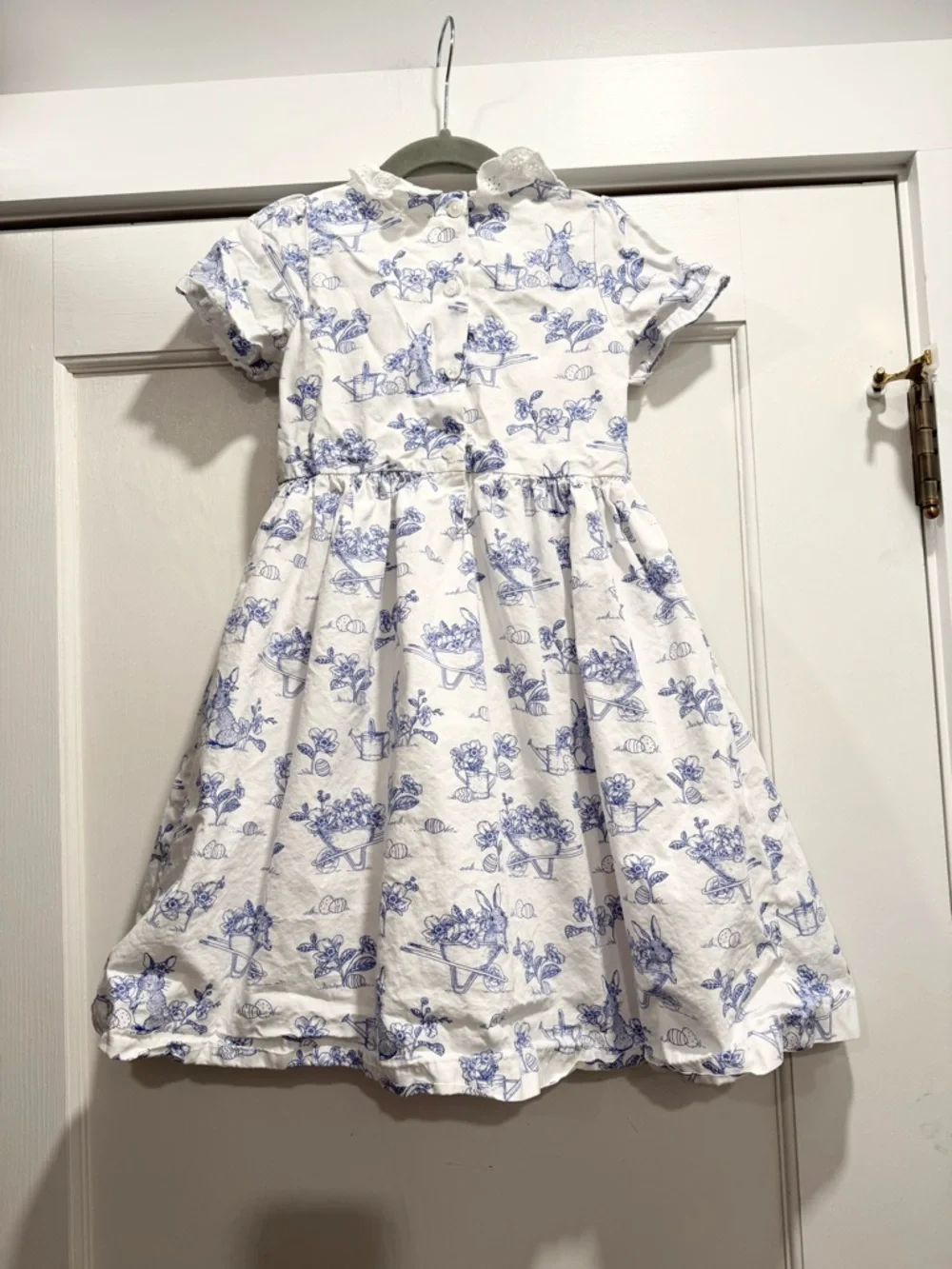 Gymboree Blue‎ Belle Easter Bunny Dress Size 6 Toile print Formal Girly Tulle